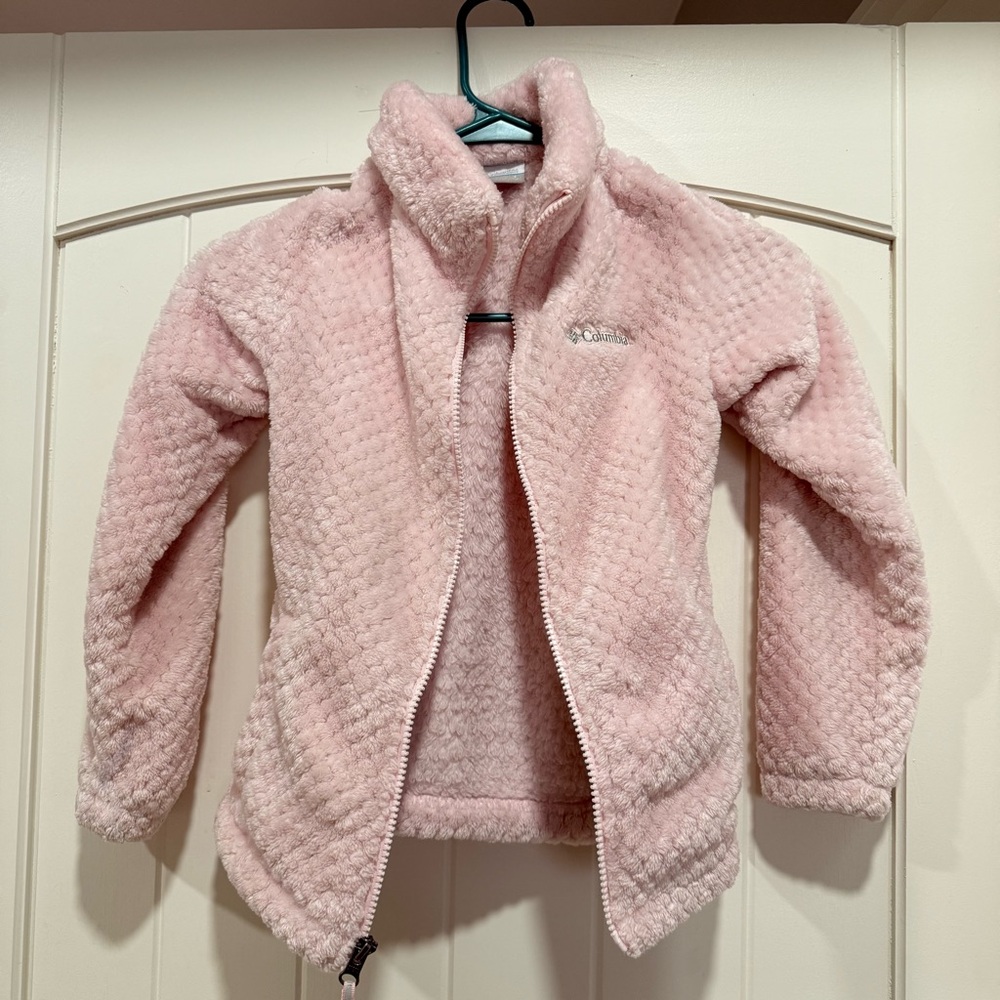 Columbia Light Pink Plush Fleece Jacket for Kids